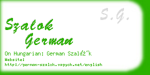 szalok german business card